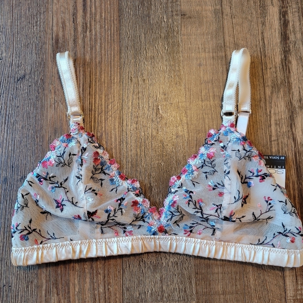 Sofia Vergara Intimates Floral Sheer Bralette